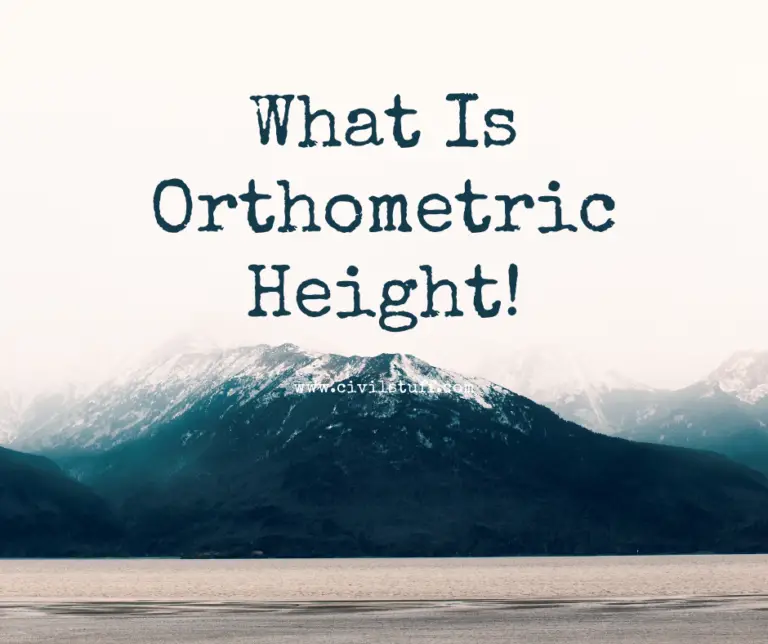 What Is Orthometric Height? Orthometric Height vs Mean Sea Level