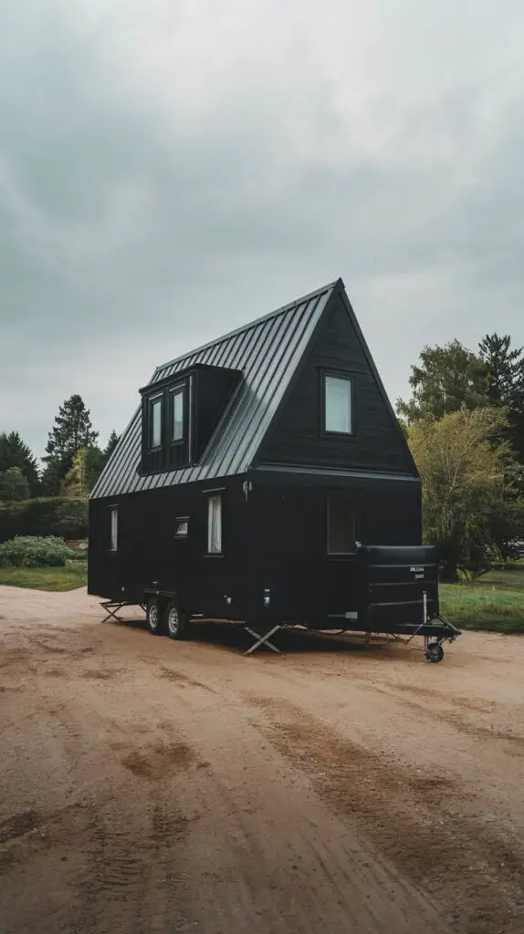 Stunning Black Mobile Home Exterior Design Ideas for a Modern Look