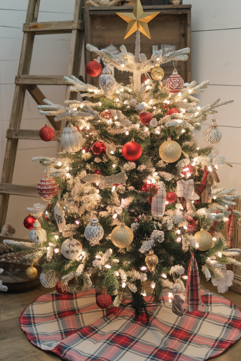 41 Cozy Farmhouse Christmas Tree Ideas to Create a Rustic Holiday Vibe ...