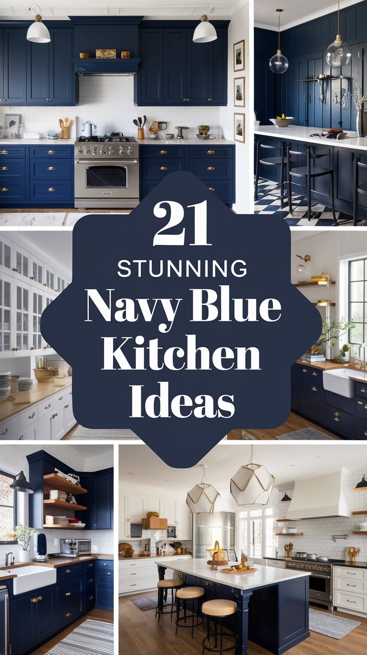 21 Stunning Navy Blue Kitchen Ideas That Will Make You Want to ...