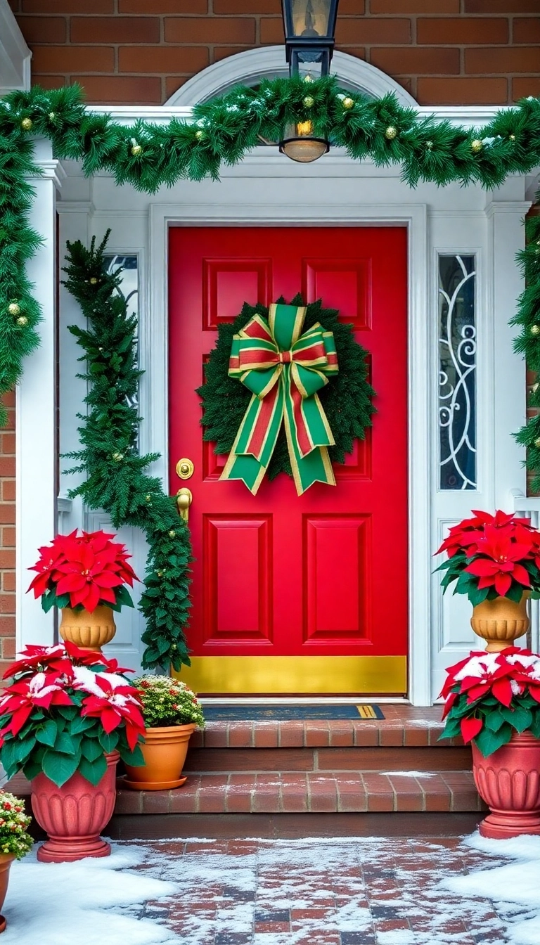 21 Stunning Christmas Front Porch Decorations That Will Make Your Neighbors Jealous! - 1. Classic Red and Green Theme