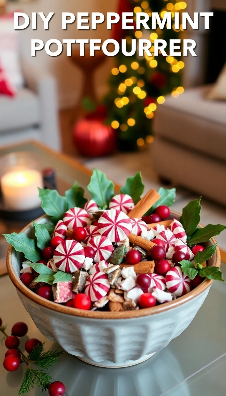 21 Peppermint Christmas Decorations That'll Sweeten Your Holiday Spirit (Wait Until You See #13!) - 5. DIY Peppermint Potpourri