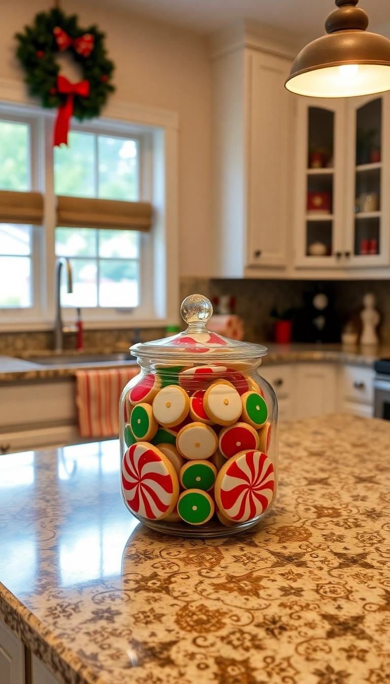 21 Peppermint Christmas Decorations That'll Sweeten Your Holiday Spirit (Wait Until You See #13!) - 16. Peppermint Cookie Jar