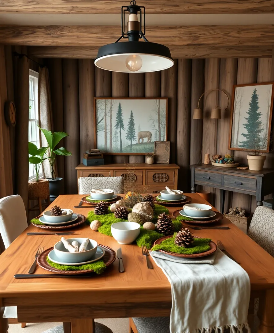 21 Whimsical Cottagecore Dining Rooms That'll Transport You to a Cozy Countryside! - 8. Woodland Wonderland