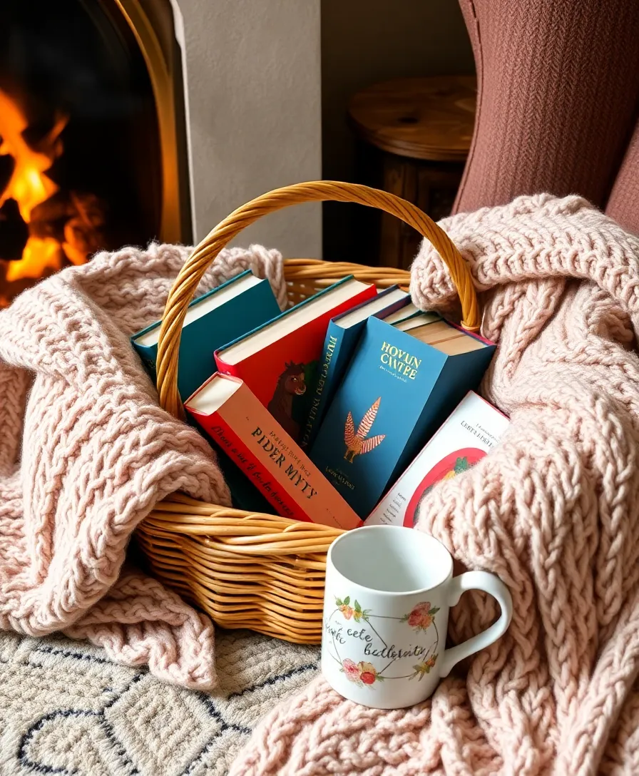 21 Creative Burr Basket Ideas That'll Make Your Best Friend Swoon! - 3. Book Lover's Paradise