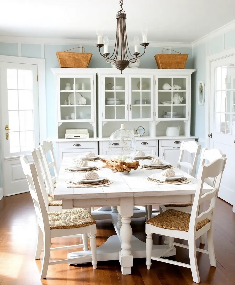 21 Whimsical Cottagecore Dining Rooms That'll Transport You to a Cozy Countryside! - 12. Coastal Cottage Charm