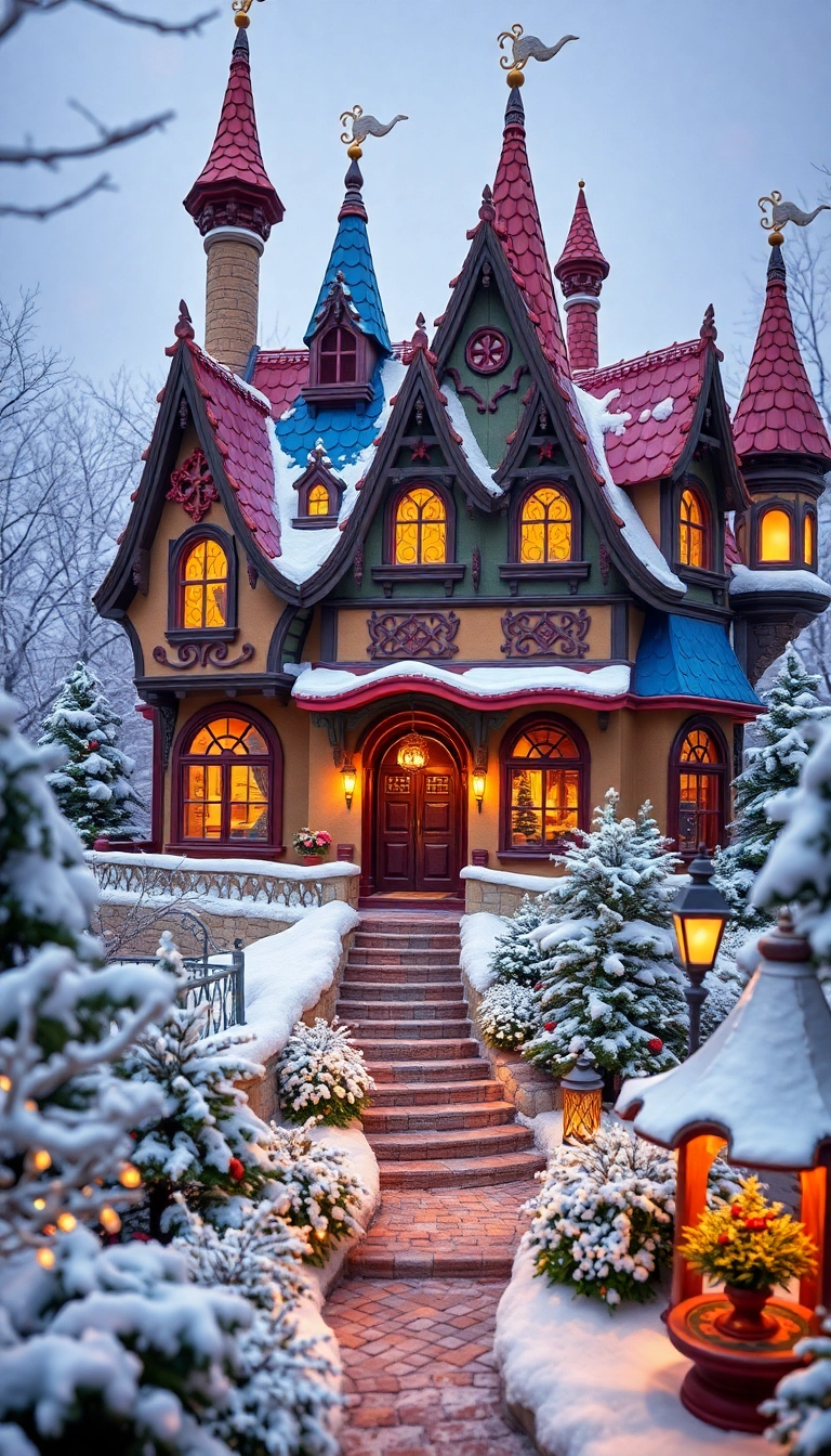 19 Cute Winter Bloxburg Houses That Will Melt Your Heart (Check Out #5!) - 5. Enchanted Fairy Tale House