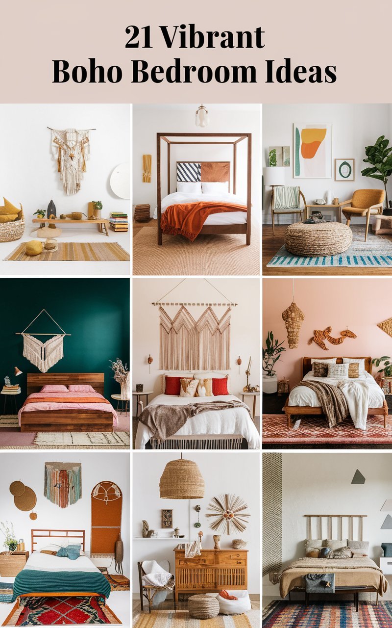 21 Vibrant Boho Bedroom Ideas That'll Infuse Your Space with ...