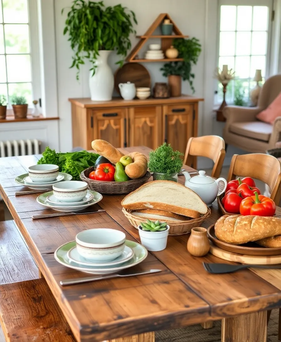 21 Whimsical Cottagecore Dining Rooms That'll Transport You to a Cozy Countryside! - 9. Farm-to-Table Charm