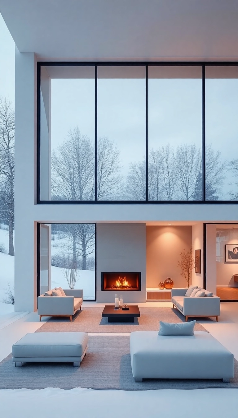 19 Cute Winter Bloxburg Houses That Will Melt Your Heart (Check Out #5!) - 4. Modern Minimalist Winter Haven